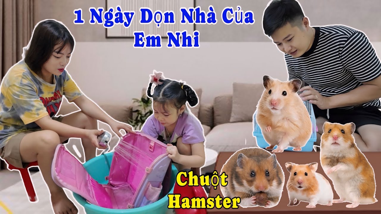 Em Nhi Giặt Ba Lô Và Chăm Chuột Hamster