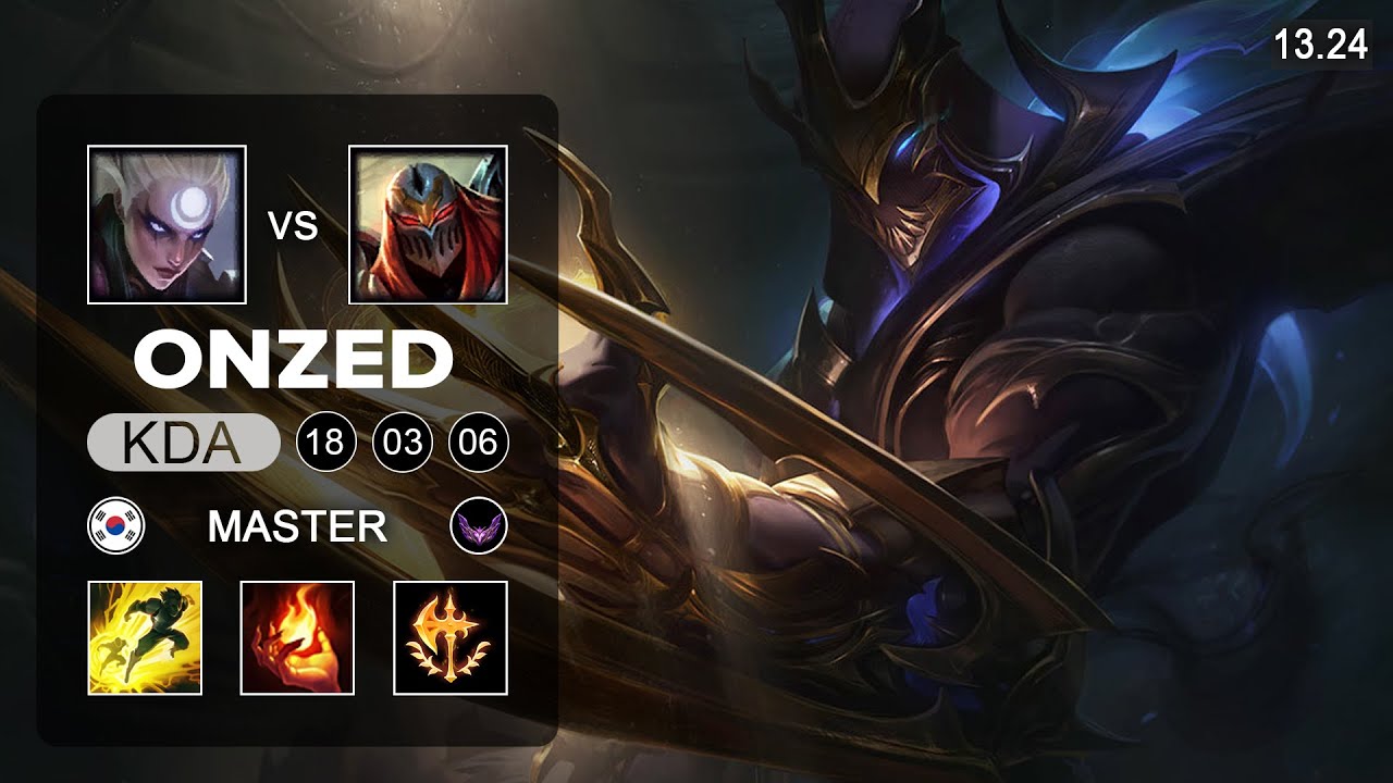 Onzed Zed vs Diana Mid - KR Master - Patch 13.24 Season 13