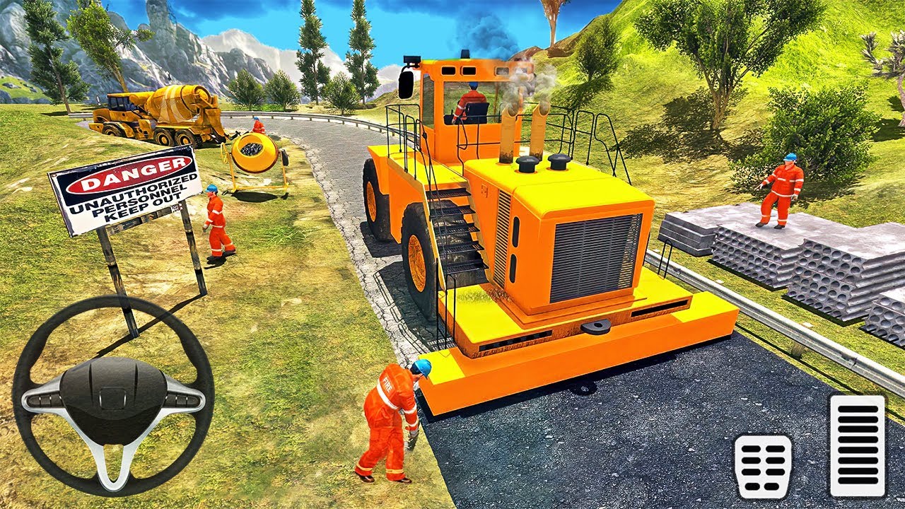 Uphill Road Construction Construction Simulator 2025 - Android Gameplay