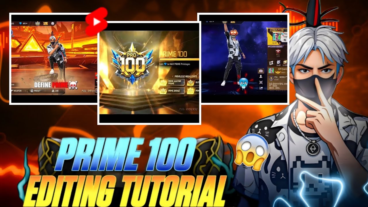 Prime 100 badge editing tutorial 🤯like @shifu_ff  @PGLDRKRAI ||
