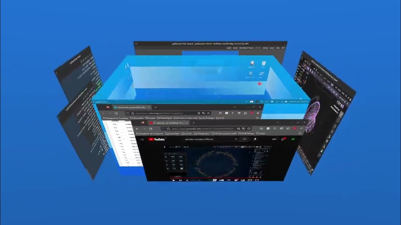 Xfce4 Compiz 3D Effect Demonstration