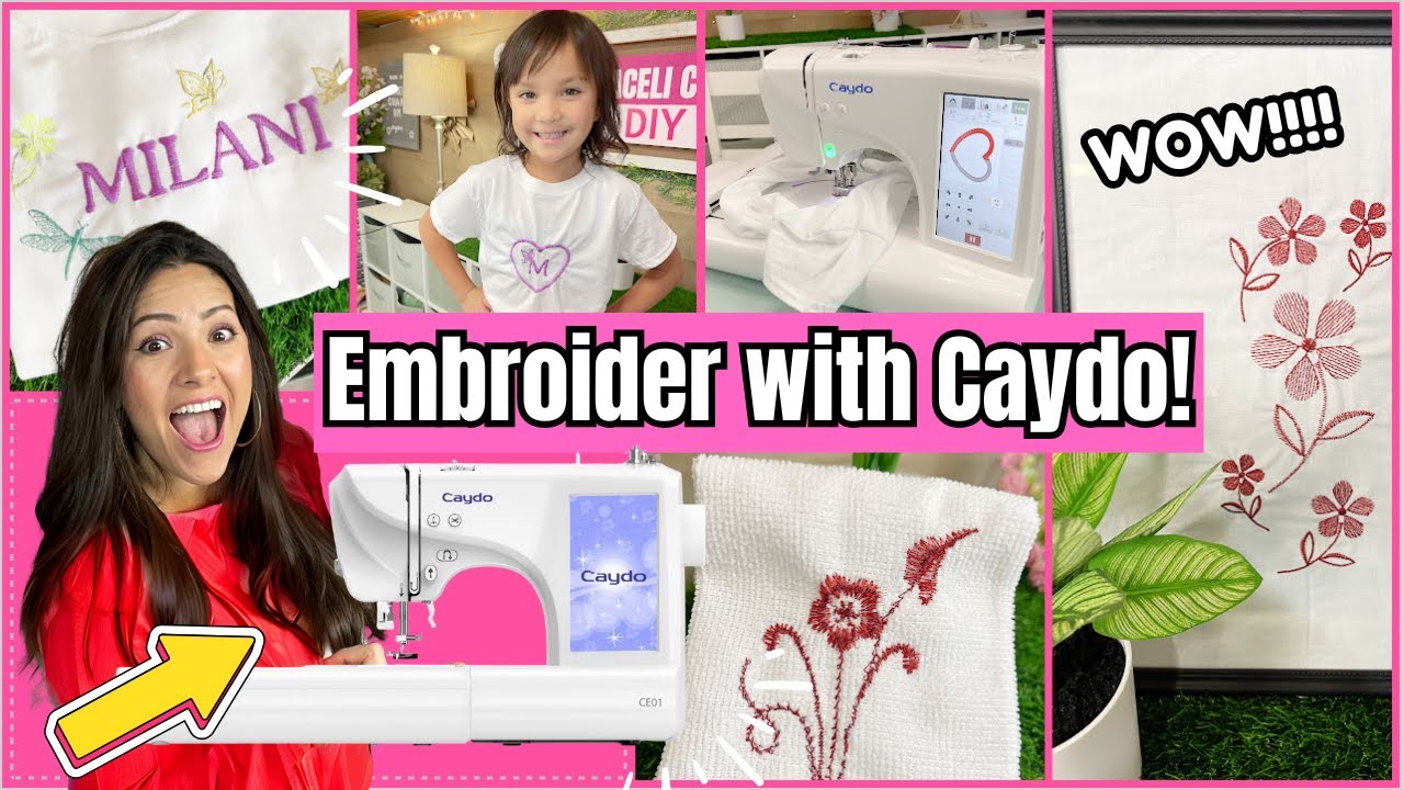 🤯NEW! Caydo CE01 EASIEST Embroidery Machine for BEGINNERS!
