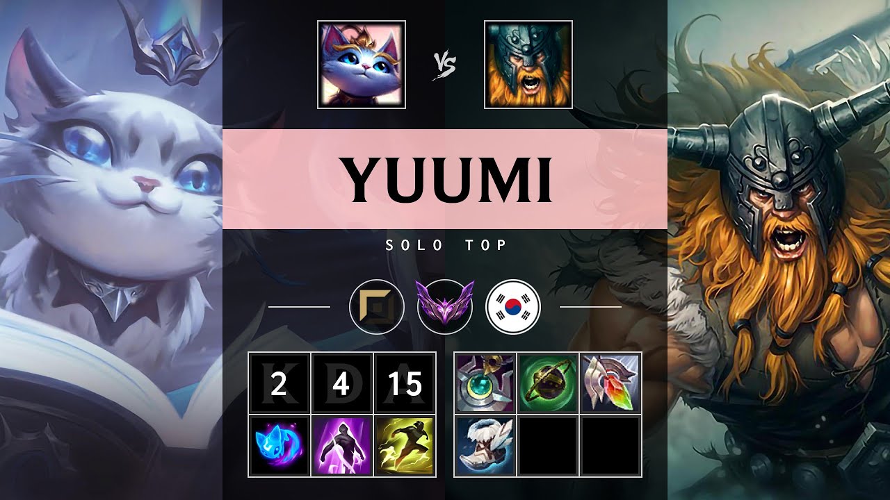 Yuumi Top vs Olaf - KR Master Patch 25.16