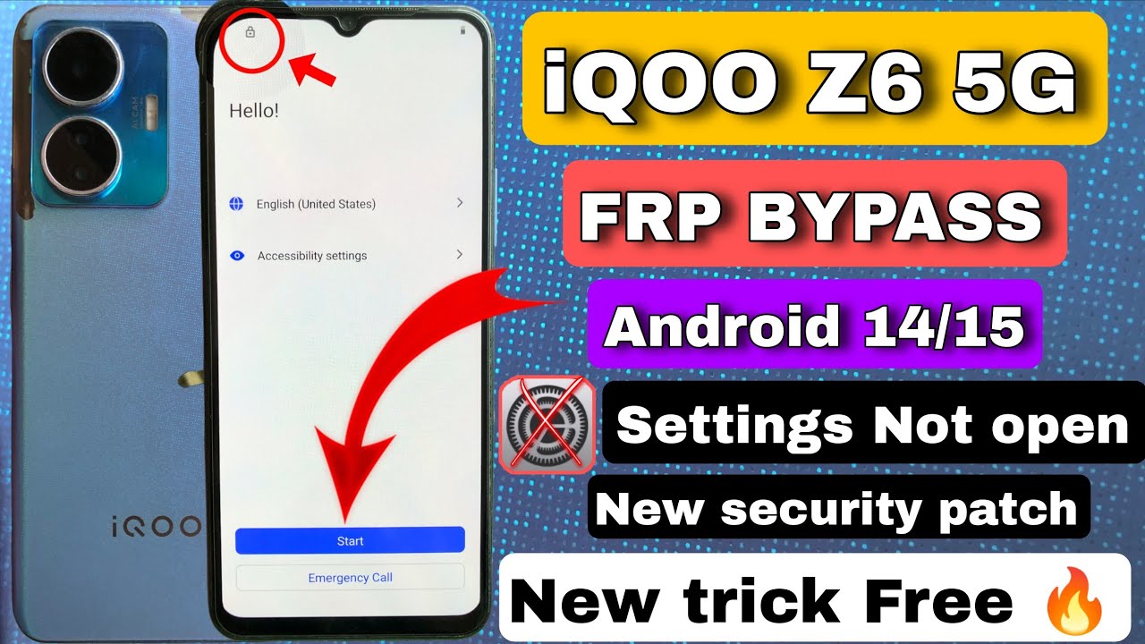 iQOO Z6 5G FRP Bypass Android 14 Settings Not Open || iQOO Z6 5G Google Account Bypass|| Without PC 