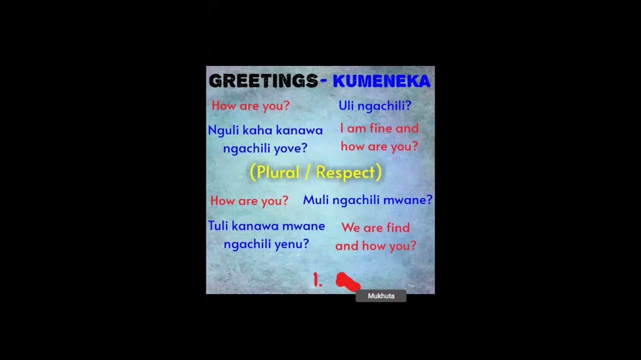 BASICS  TO  LUVALE  LANGUAGE