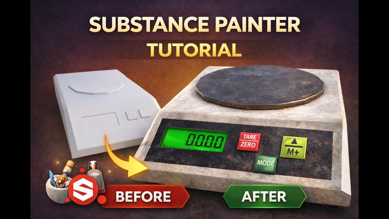 Laboratory Scale Texture Generatiion + Map Baking | Apply Stickers in Substance Painter