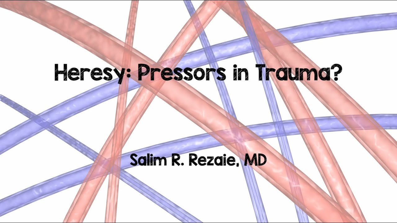 Vasopressors in Trauma?