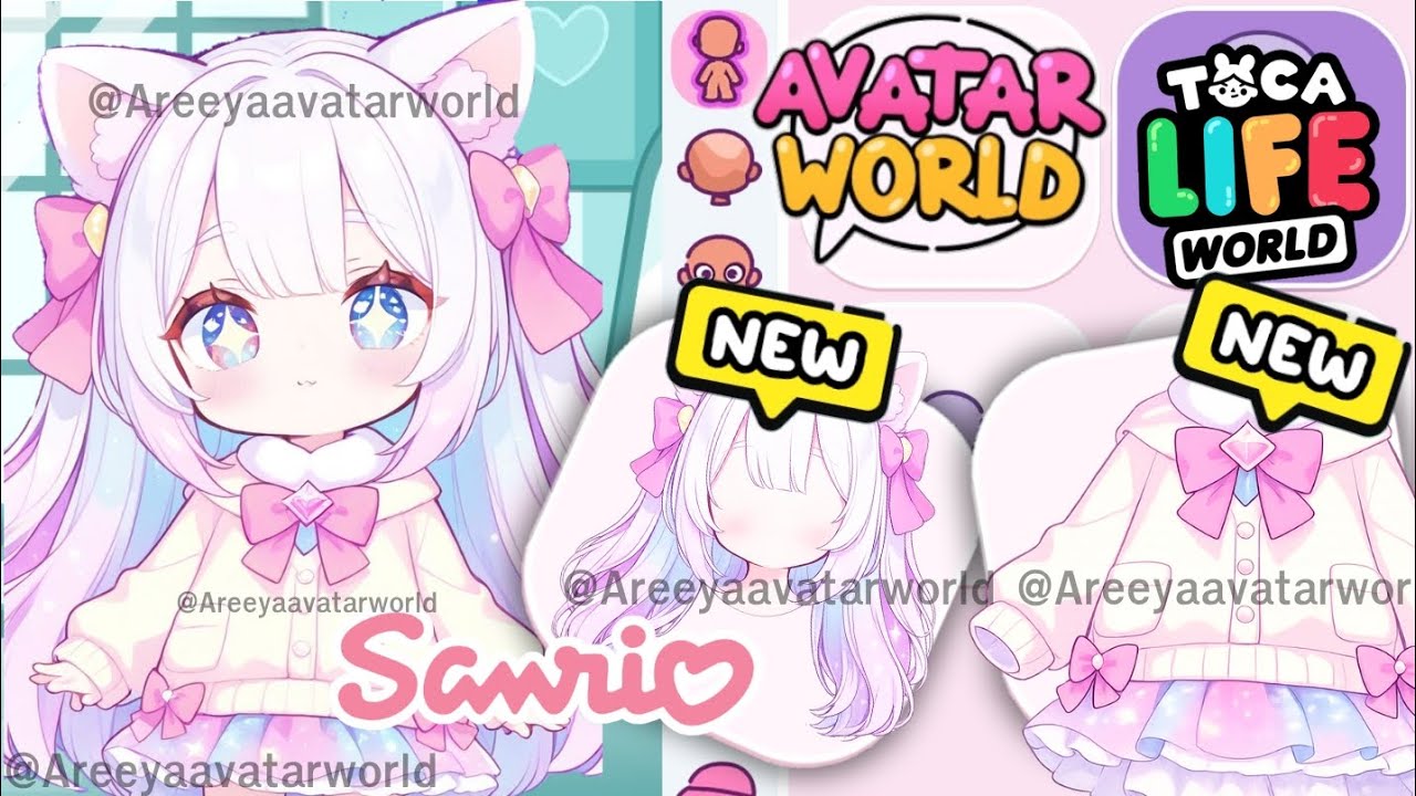 HOW TO MAKE NEW CINNAMOROLL GIRL RAINBOW SO CUTE SANRIO 🩷 IN AVATAR WORLD AND TOCA BOCA WORLD 😍🌍