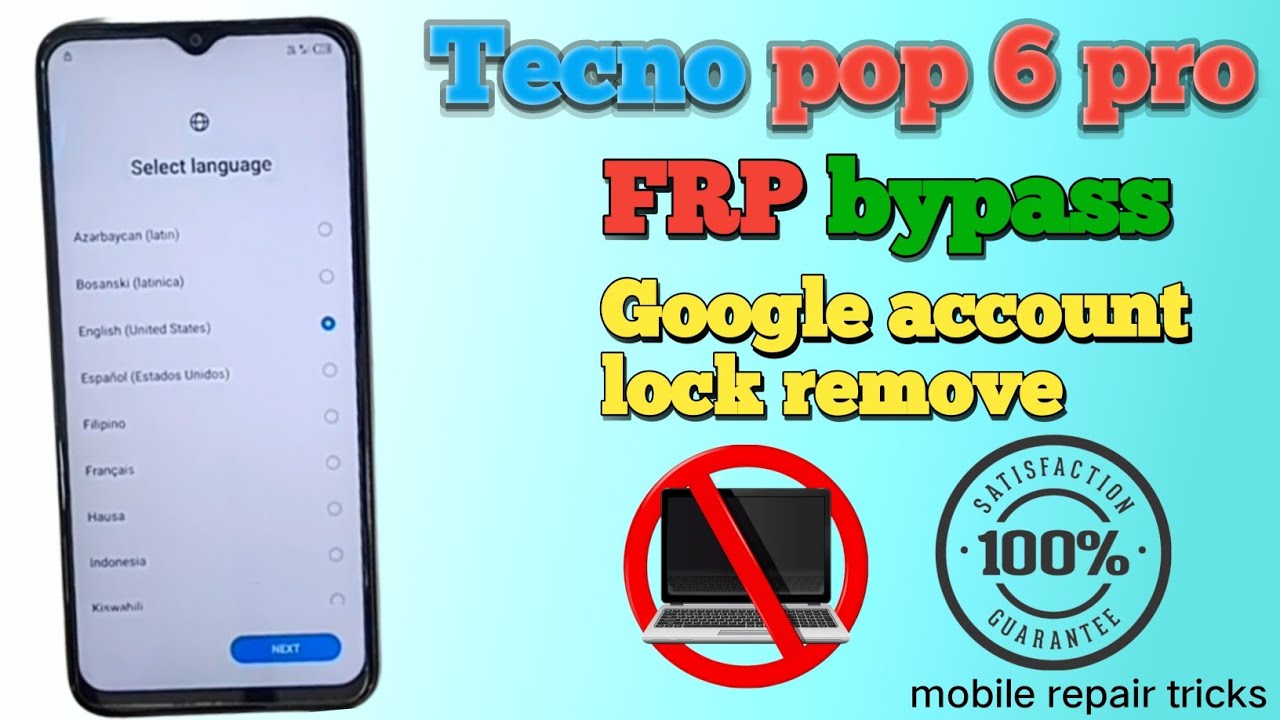 tecno pop 6 pro frp bypass // tecno pop 6 pro  frp lock bypass