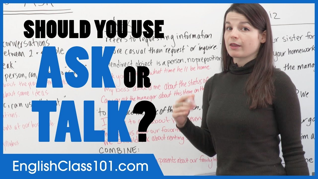 Improve Your English: ASK & TALK basic differences - English Grammar