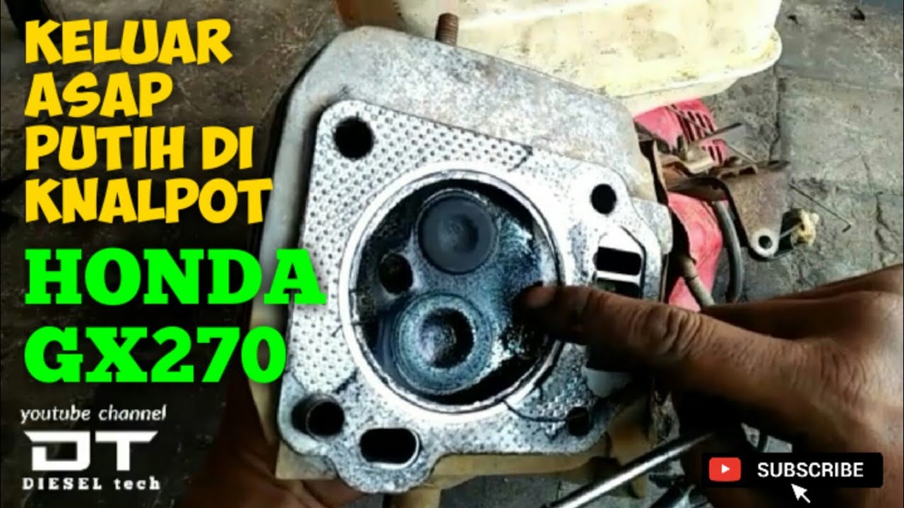 mengatasi honda gx270 keluar asap putih di knalpot @DIESELtechservice