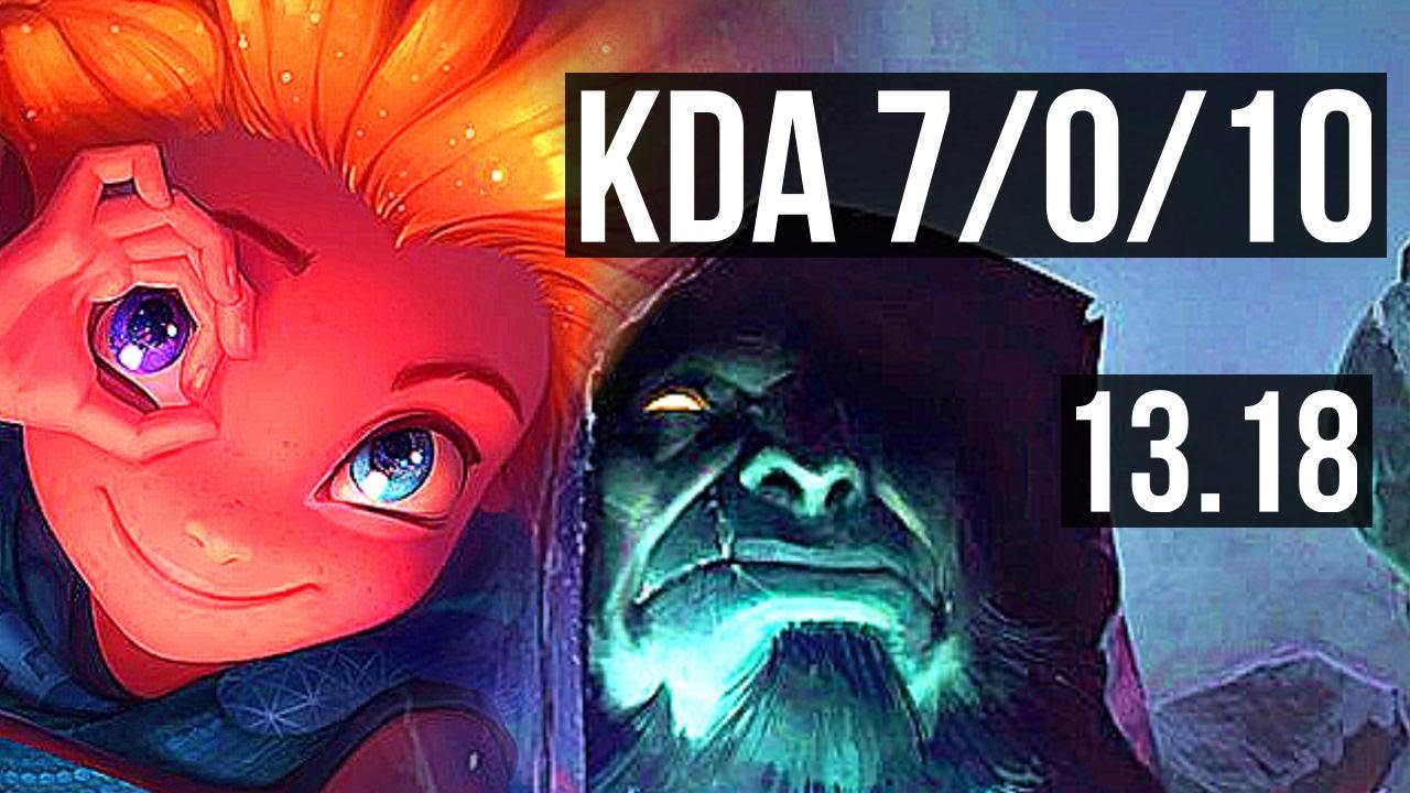 ZOE vs YORICK (MID) | 7/0/10, 69% winrate, Godlike | KR Master | 13.18