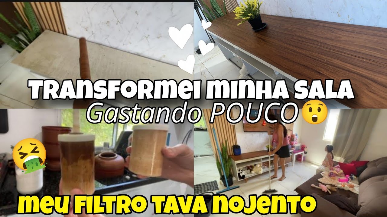 TRANSFORMEI MINHA SALA GASTANDO MUITO POUCO 😱 SIMPLESMENTE MUDOU TUDO ✨❤️
