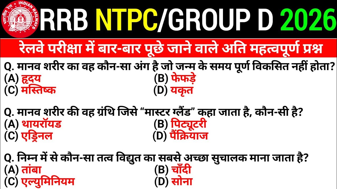 RRB NTPC Previous Year Question Paper || Railway NTPC CBT-1 Previous Year Question Paper 2021