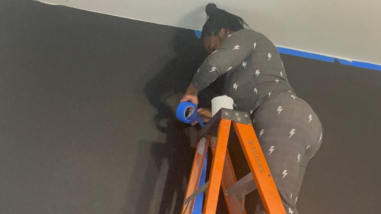 House To Home| Painting A Accent Wall Black In Our Primary Bedroom