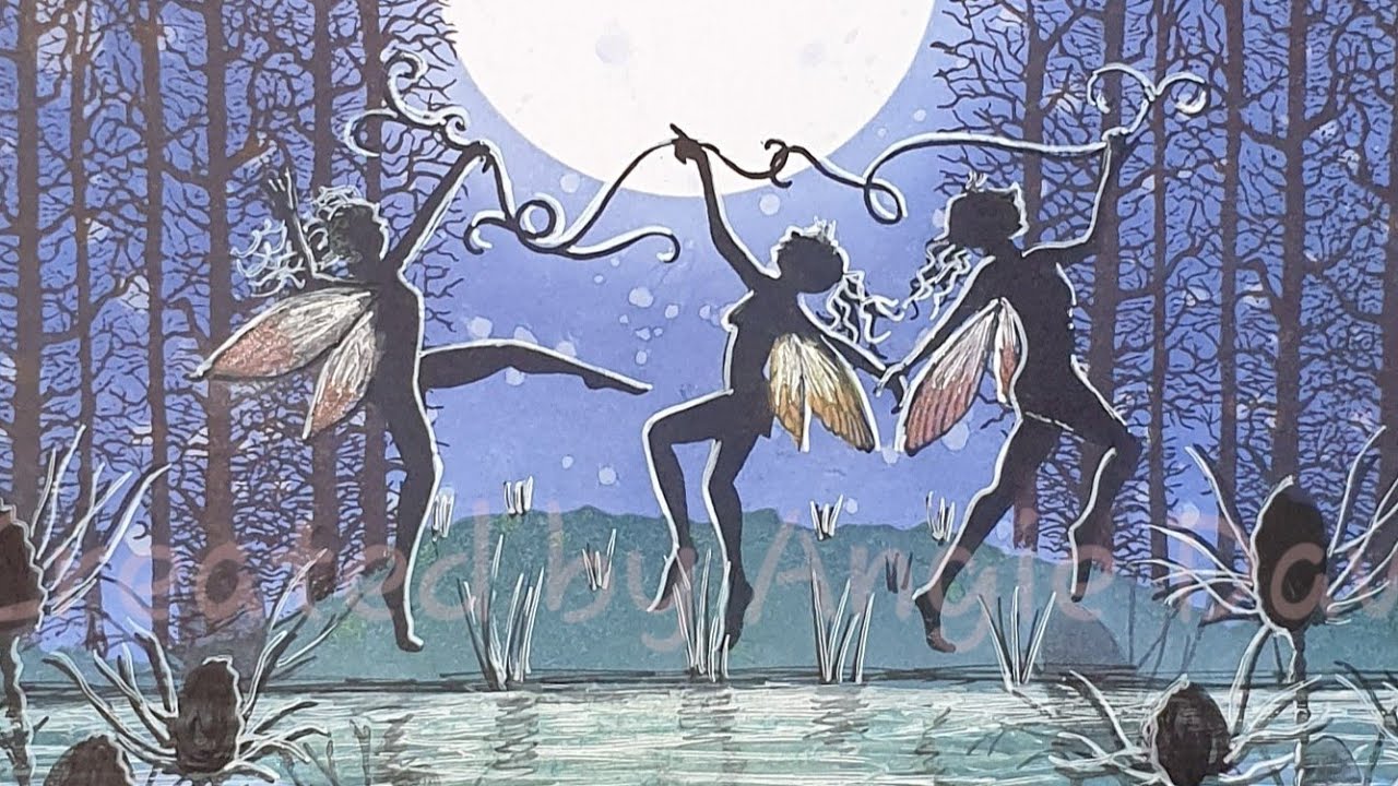 Midnight Celebration, A Water/Reflections Tutorial using Lavinia Stamps