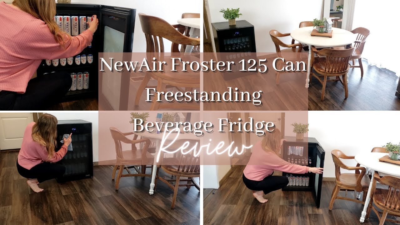 NewAir Froster 125 Can Freestanding Beverage Fridge/Black with Party and Turbo Mode/ 23 Degrees!