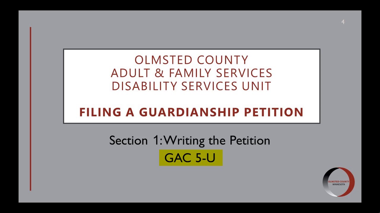Guardianship: Writing Petition