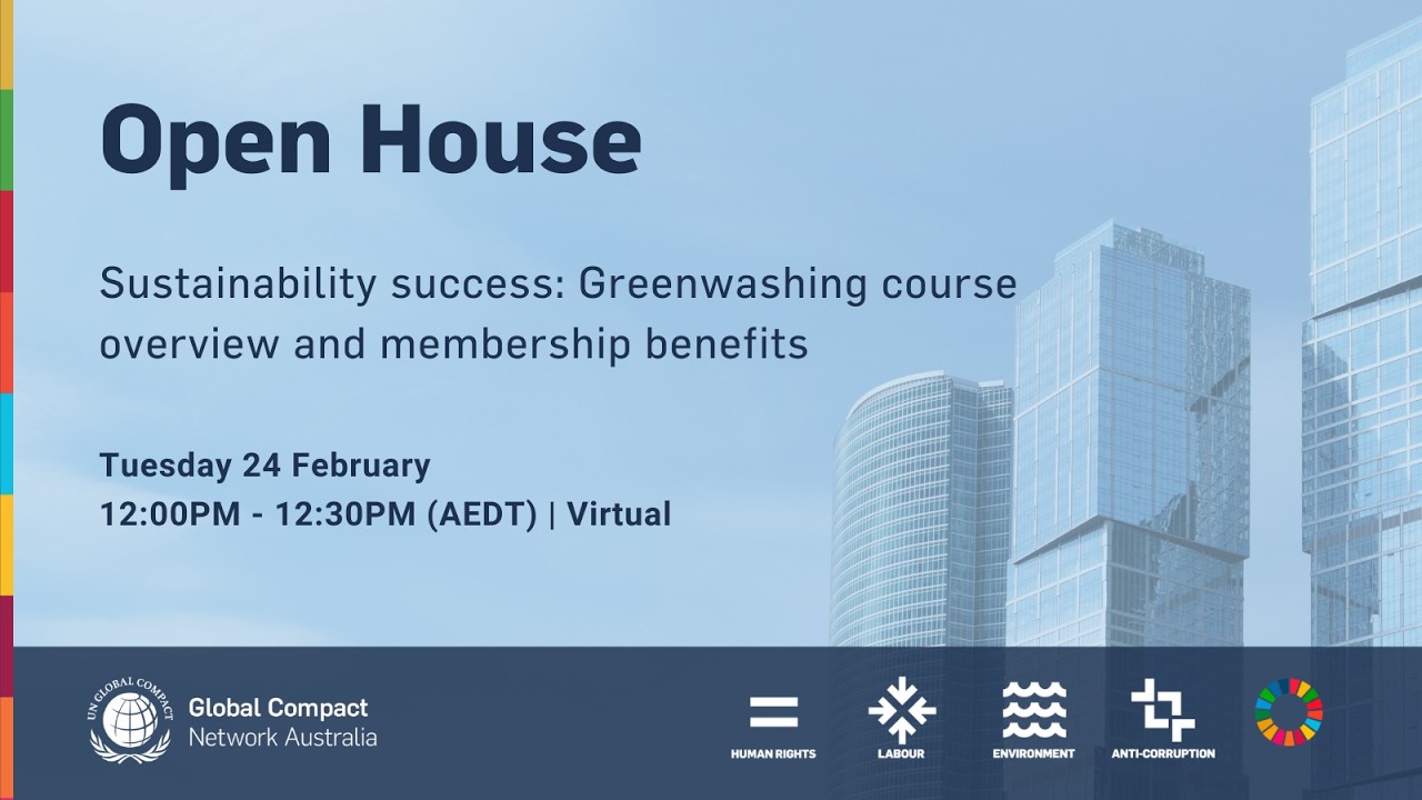 Open House | Sustainability success: Greenwashing course overview and membership benefits