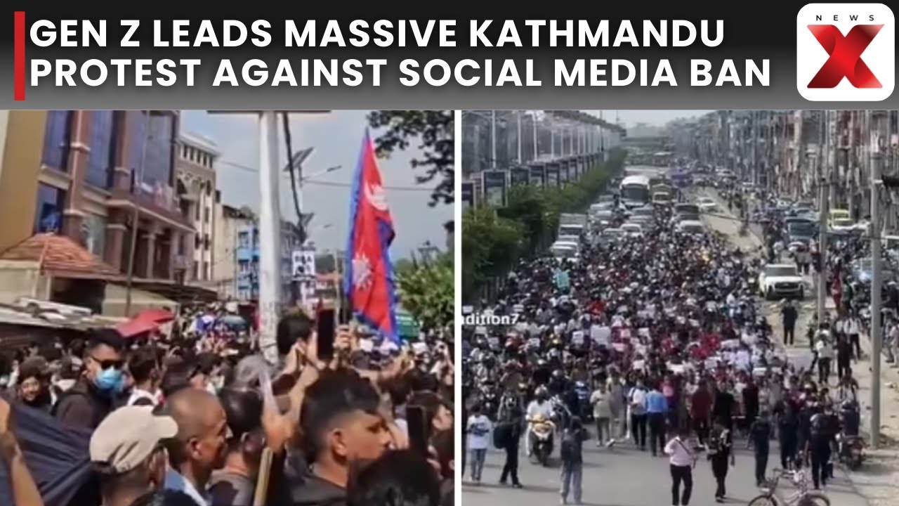 Nepal Gen Z Protests: Thousands Defy Phone Shutdowns in Massive Kathmandu Rally | NewsX
