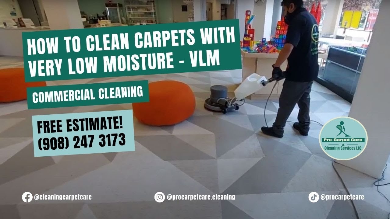Commercial carpet cleaning with very low moisture - VLM - Millburn NJ