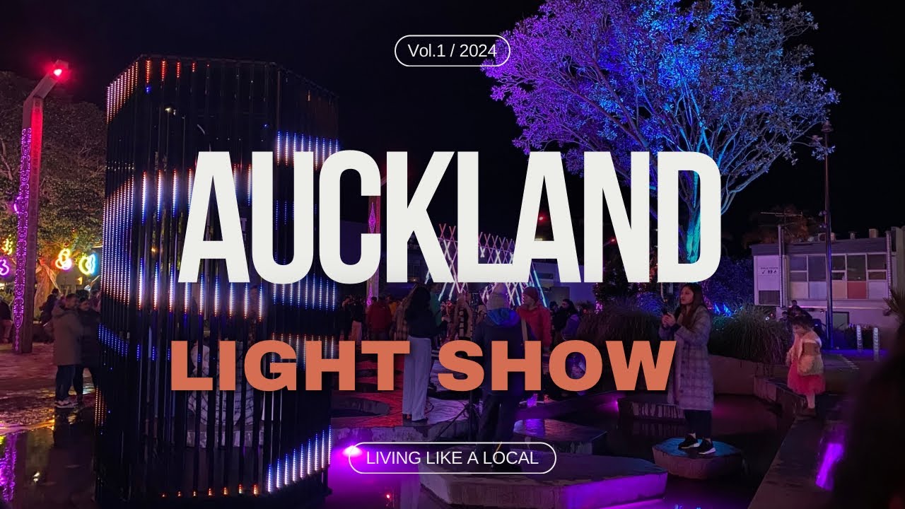 New Zealand Auckland winter light show #takapuna #aucklandtamil #lightshow #newzeakand #viralvideo