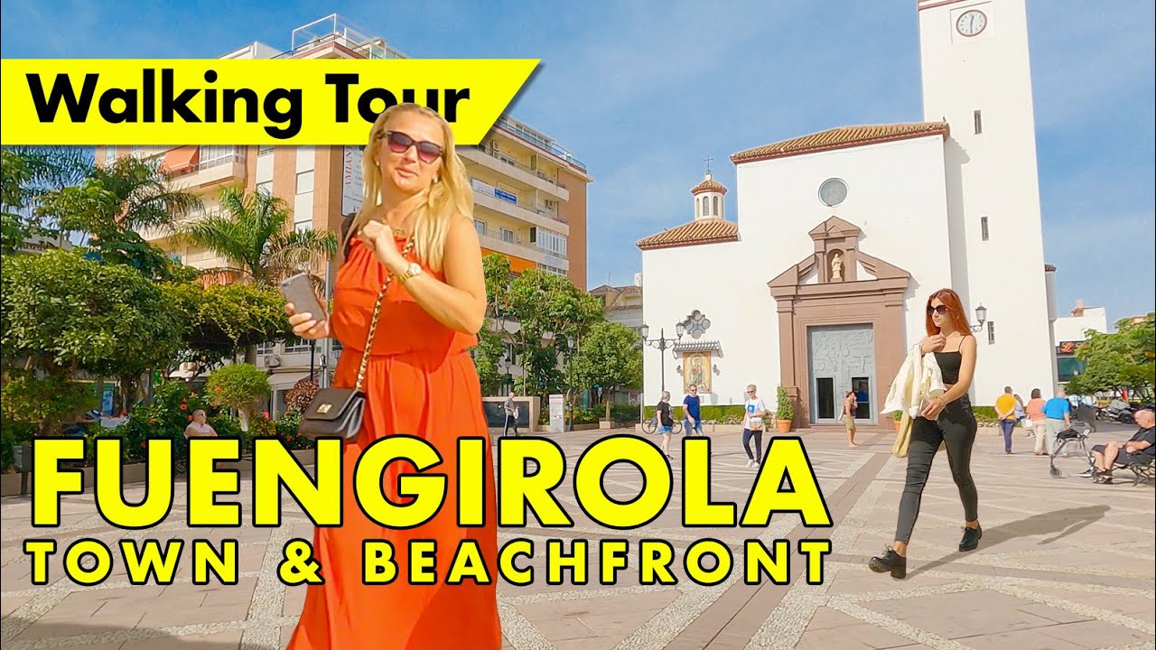 Fuengirola walking tour - Beach front & town 2022  - Costa del Sol, Spain immersive virtual tour