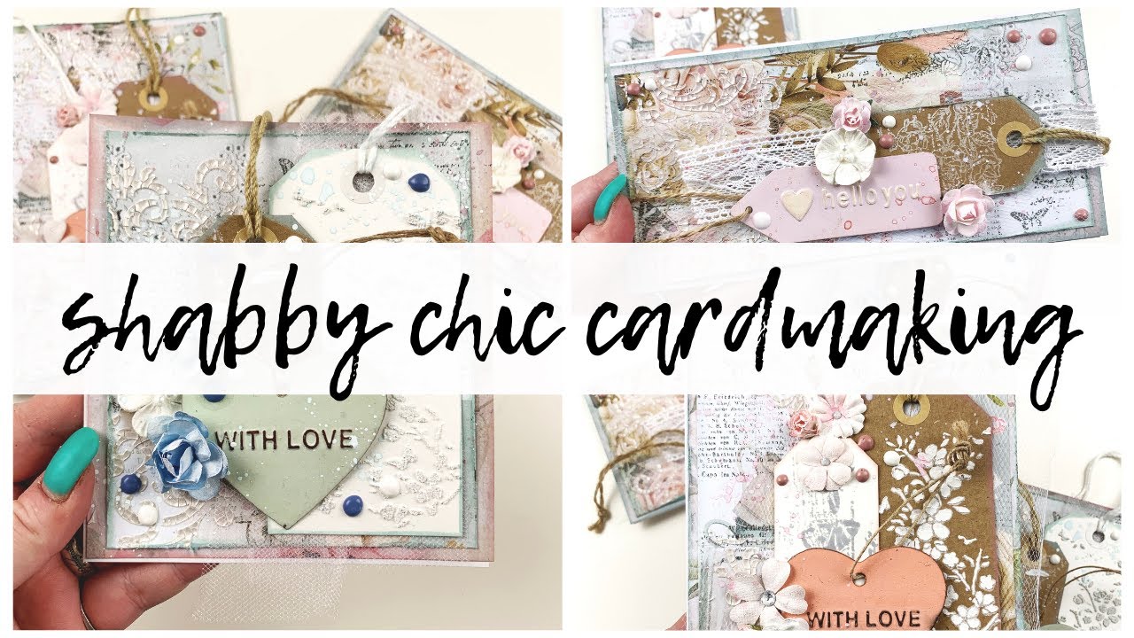 Shabby Chic Mixed Media Cardmaking (Real Time) | Mintay Homemade Papers | ms.paperlover [ad]