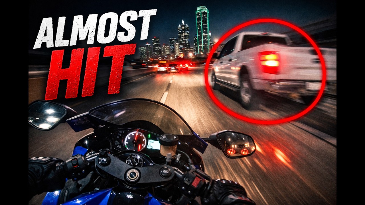 👉 Almost Hit by a Truck on a Dallas Night Ride | GSXR750, ZX6R, ZX4RR Ridealong POV