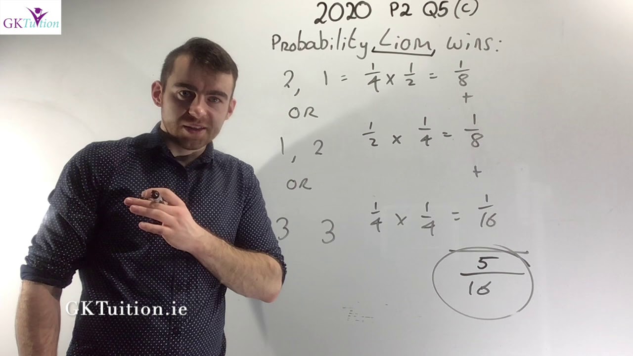 Leaving Cert Higher Level Maths 2020 Paper 2 Q5