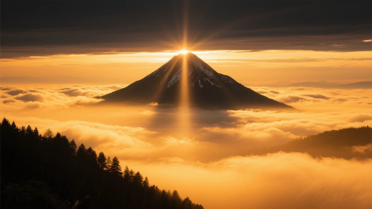 Above the World ☁️ Sunset Cloud Ocean Ambience & Healing Nature Sounds