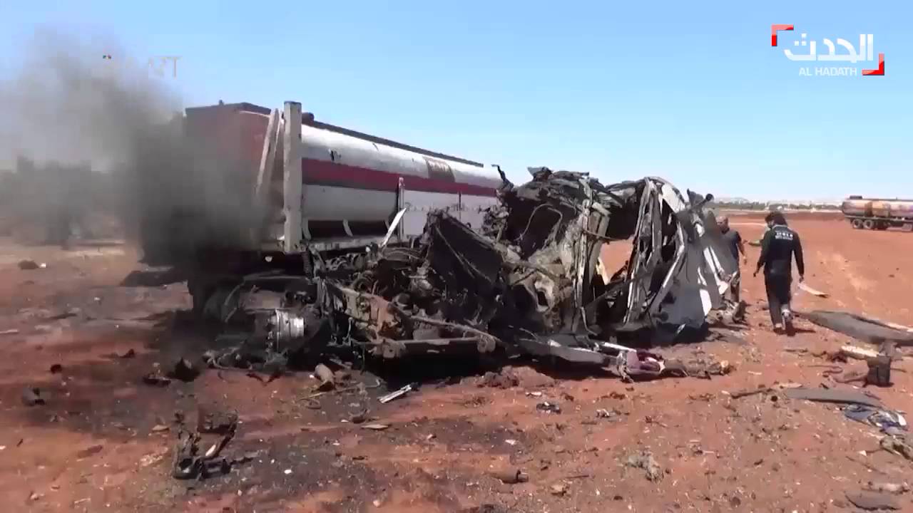 مجزرة شاحنات المازورت بين ريفي #حلب و #إدلب