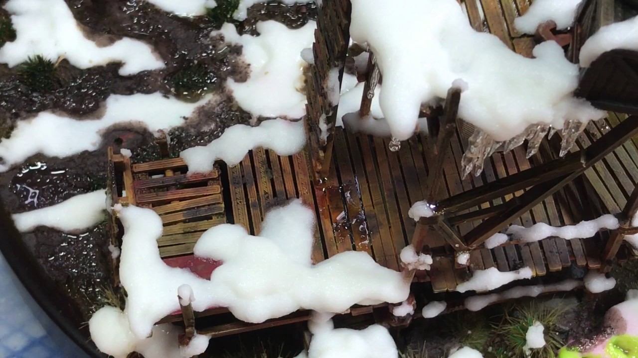 Tutorial, How to make realistic snow effects for miniature basing.