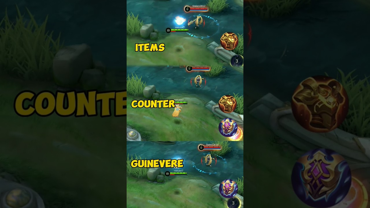 ITEMS COUNTER GUINEVERE (For beginners player ml)#mobilelegends #shorts #guinevere #tutorial #mlbb