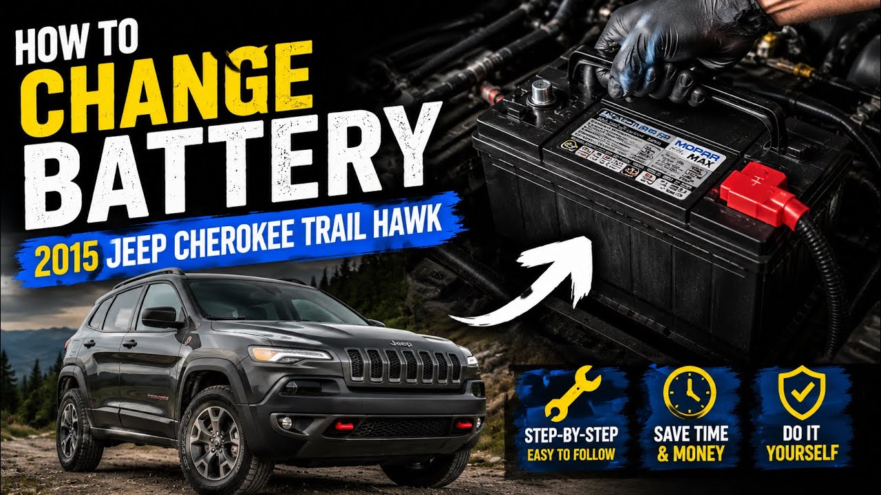 Как заменить аккумулятор в Cherokee KL Trailhawk своими руками