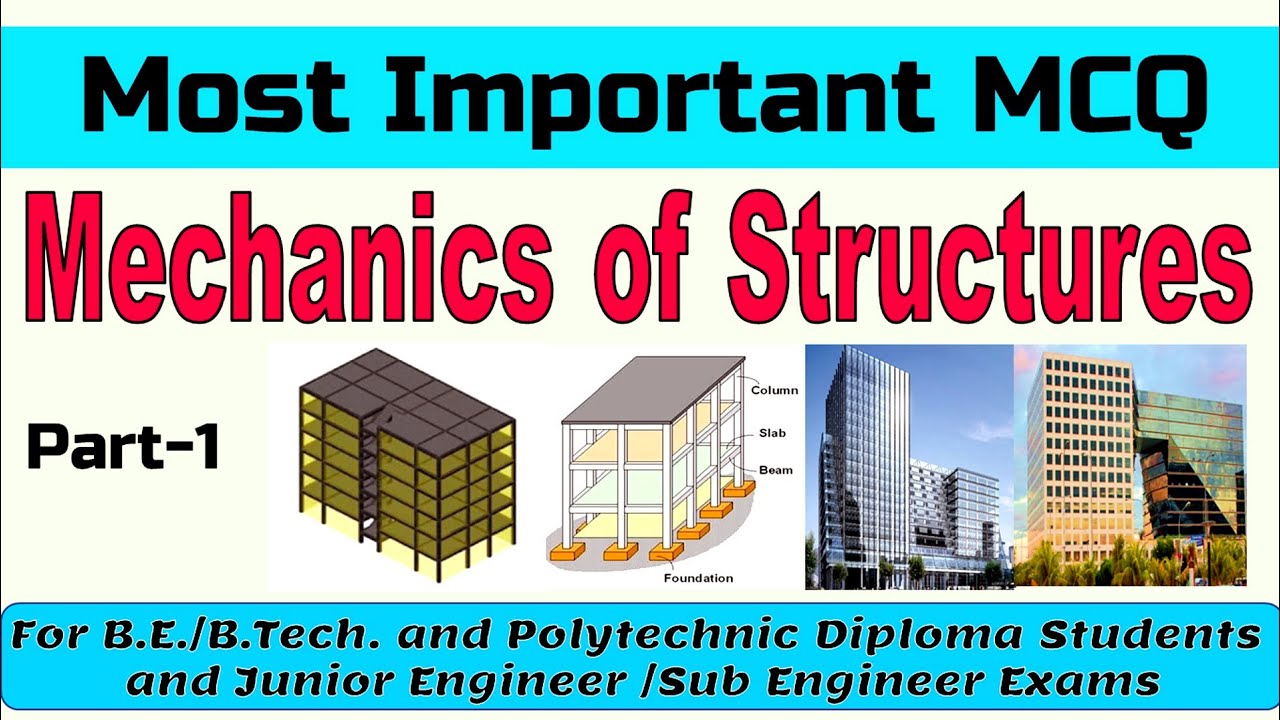 Mechanics of Structures (MOS) MCQ for Junior Engineer/Sub Engineering Exams