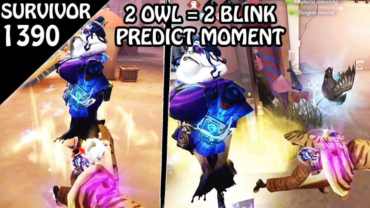 2 Blink Predict using 2 Owls moment - Survivor Rank #1390 (Identity v)