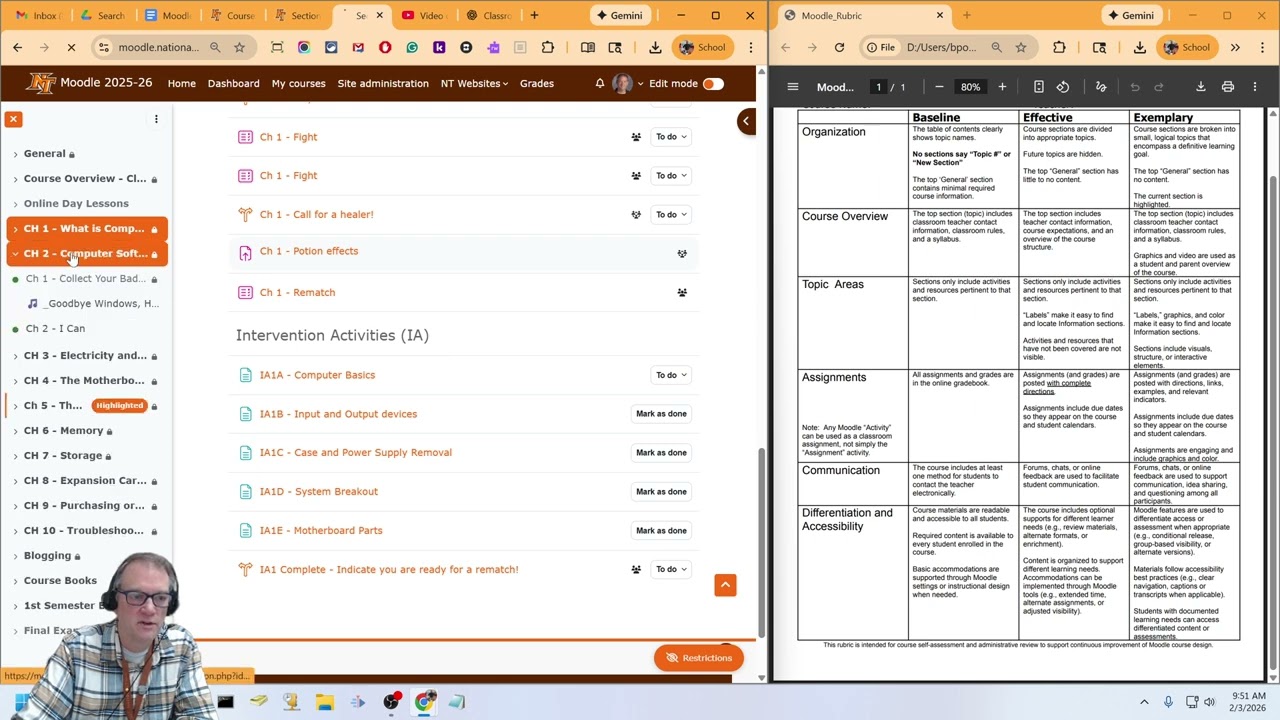 Тематические разделы Moodle