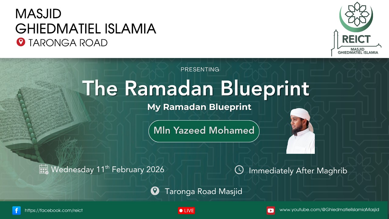 Ghiedmatiel Islam Masjid - Class : The Ramadan Blueprint