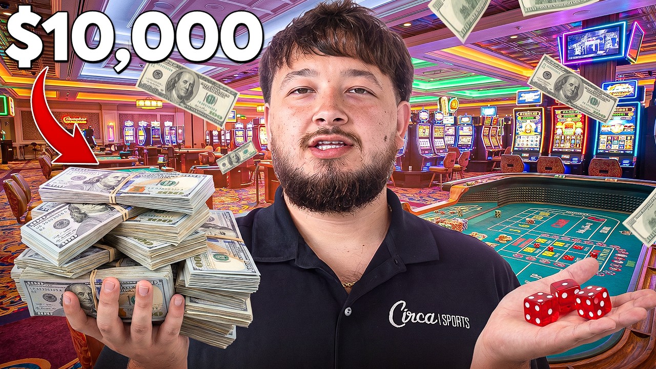 БЕЗУМНАЯ СТАВКА В $10,000 В КАЗИНО!!!