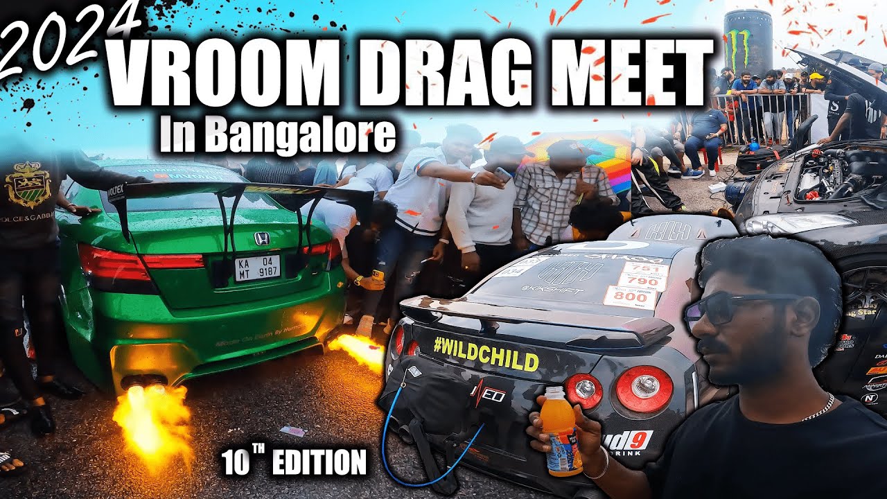 Vroom Drag Meet In Bangalore 2024 🤩 Get Ready To Hear And Feel It 🎧😱 
