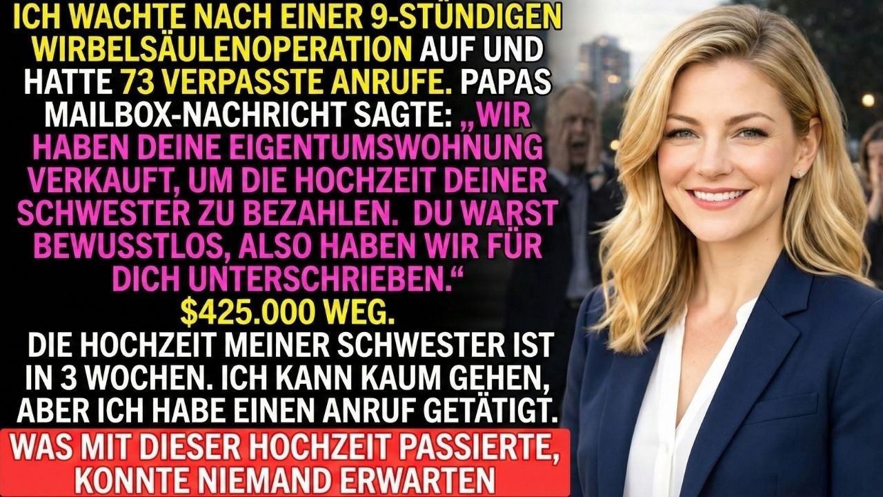 Meine Eltern verkauften meine 425.000-$-Wohnung während meiner OP – sie kannten mein Geheimnis nicht