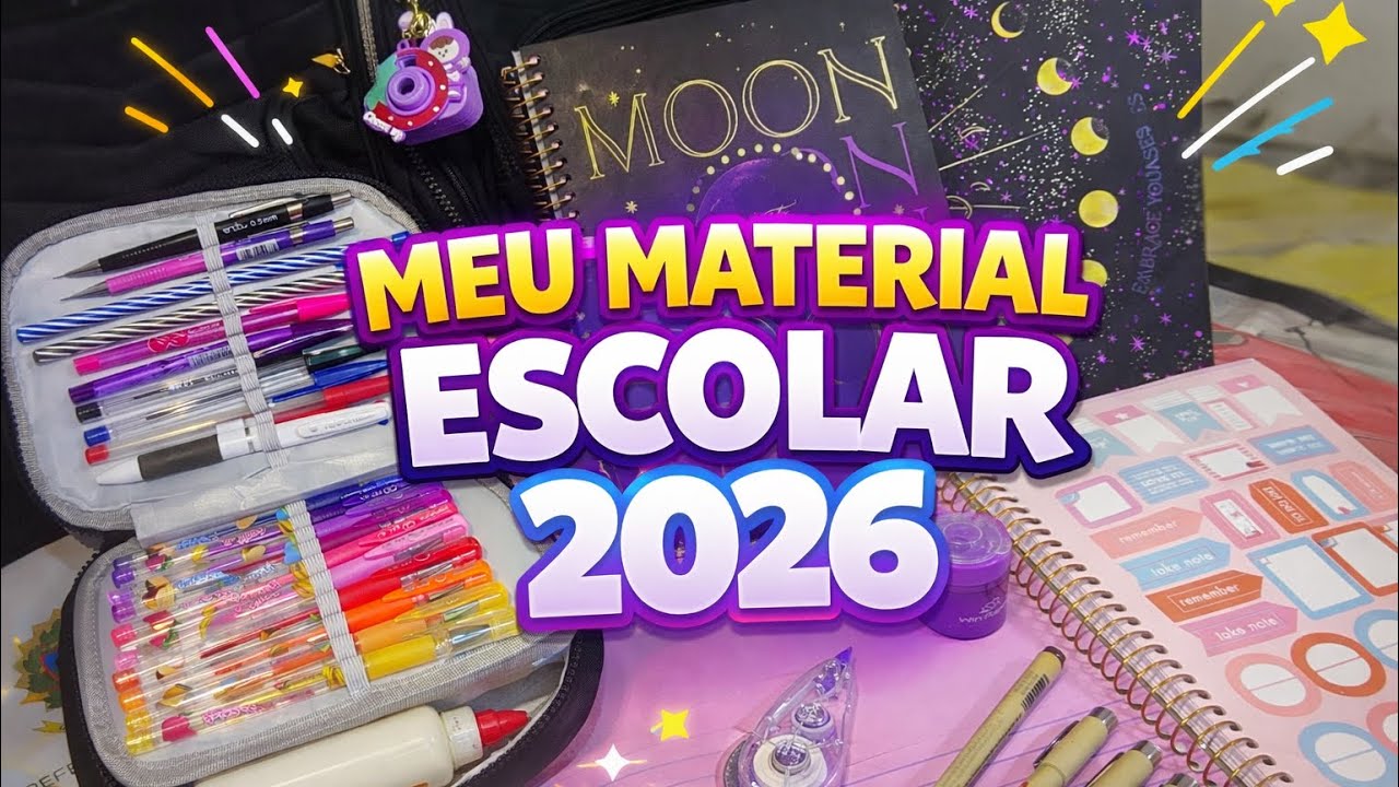MEU MATERIAL ESCOLAR 2026 ✏️📚 | Tudo que vou usar no ano letivo