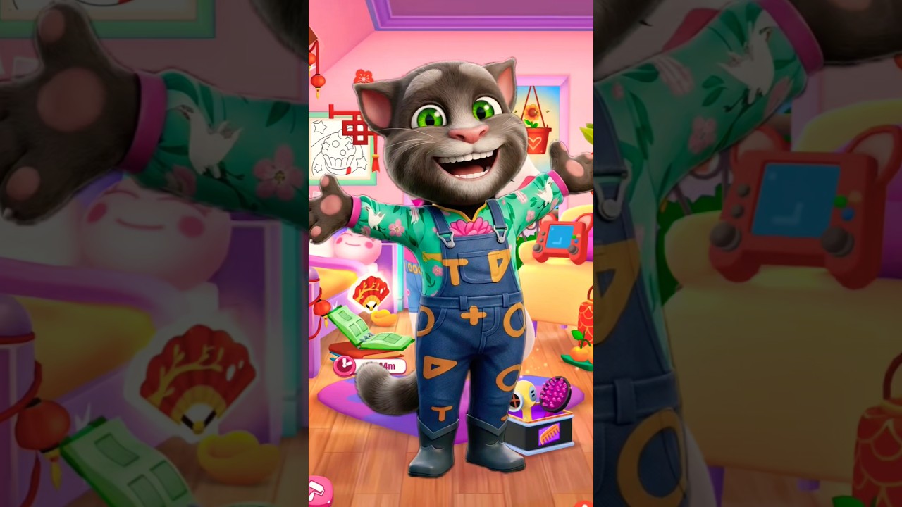 Talking Tom Cosplay By My Talking Angela 2 #talkingtom #makeup #mytalkingangela2 #viral #tom #shorts