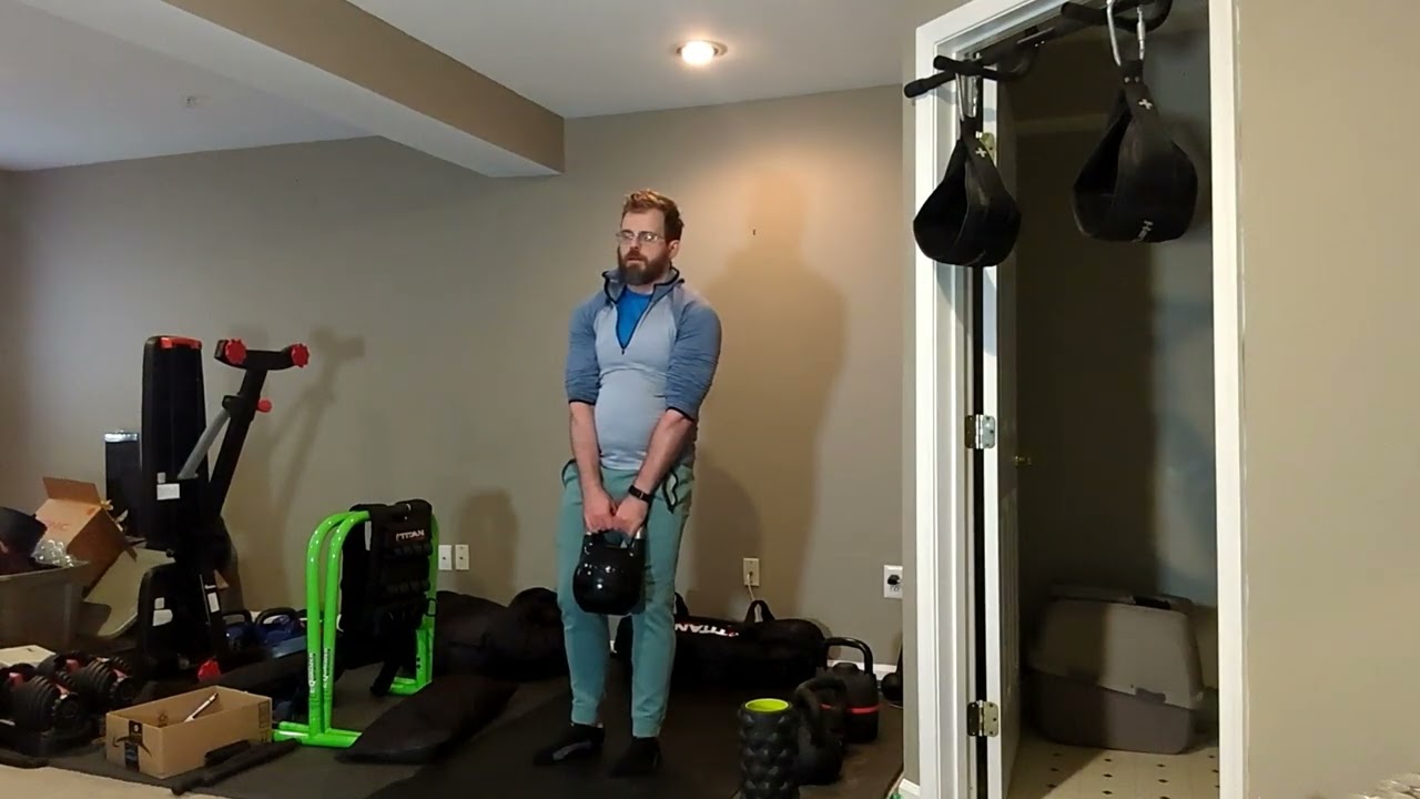 Workout Vlog 512 - Push, Pull, Hinge, Core - Intervals, 3 Rounds