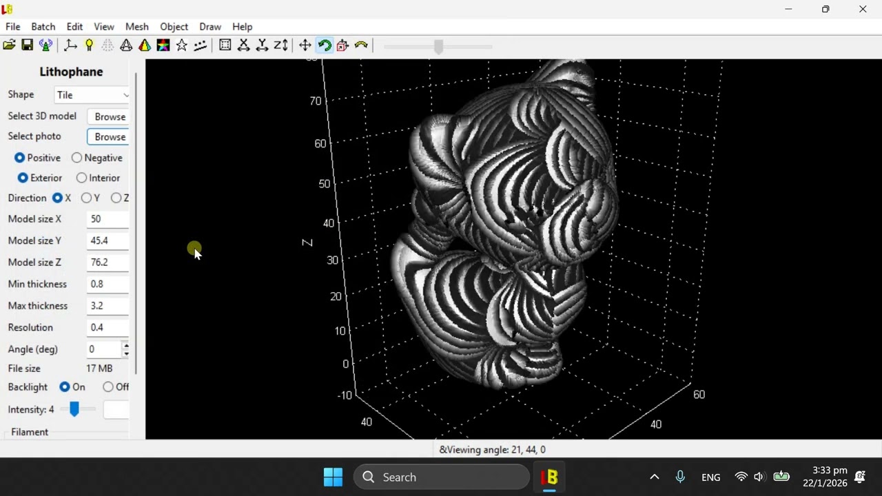 LuBan Lithophane v21 Tile