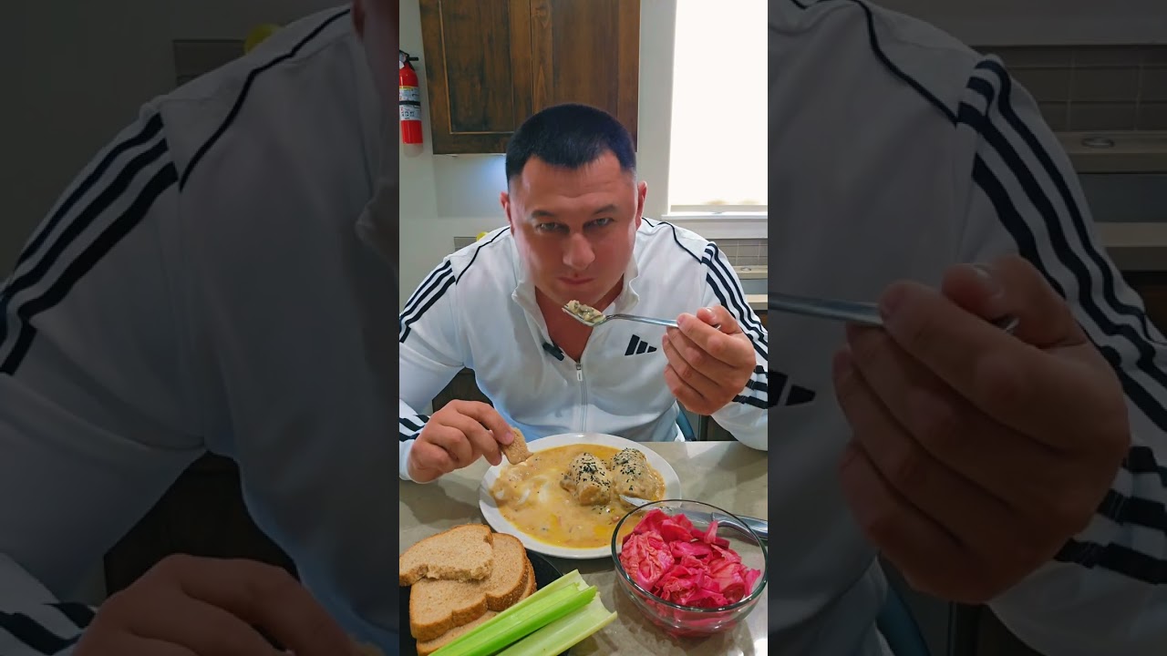 Курячий рулет мукбанг дома .....