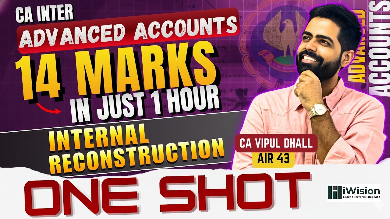 Internal Reconstruction Revision + Important Questions | Advanced Accounting | CA Vipul Dhall AIR 43