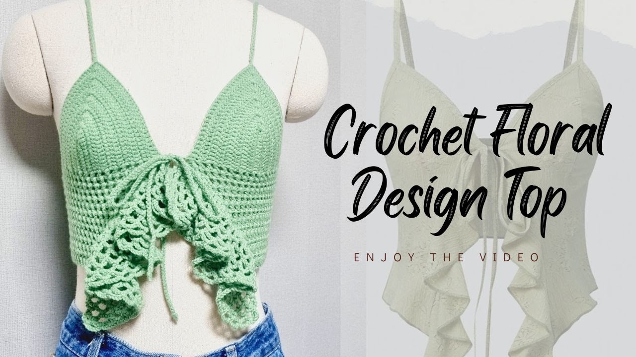 Crochet Floral Design Top | Easy Tutorial | Beginners Friendly