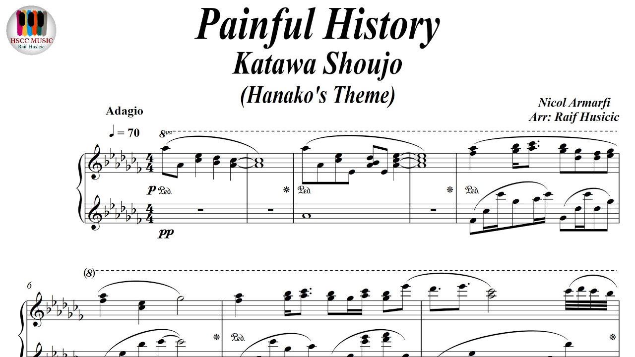 Painful History, Katawa Shoujo, Hanako's Theme - Nicol Armarfi, Piano Sheet Music